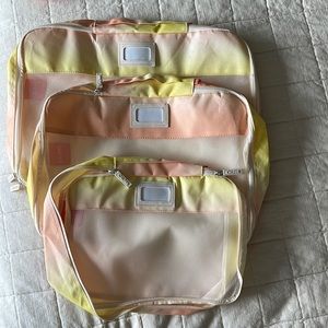 Set of three calpak travel Packing cubes bags